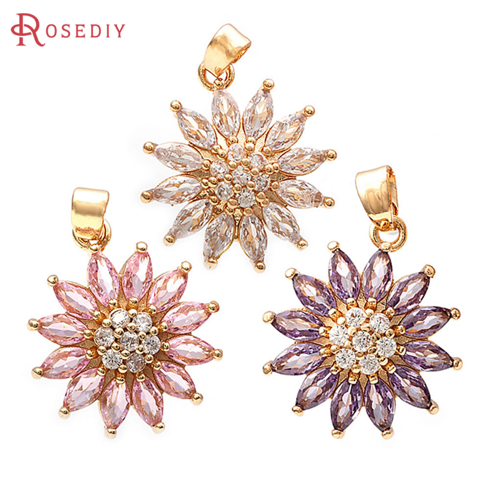18K ゴールドカラー真鍮ひまわりデイジーチャームペンダント - Women'S Fashion Earrings のレビューと価格