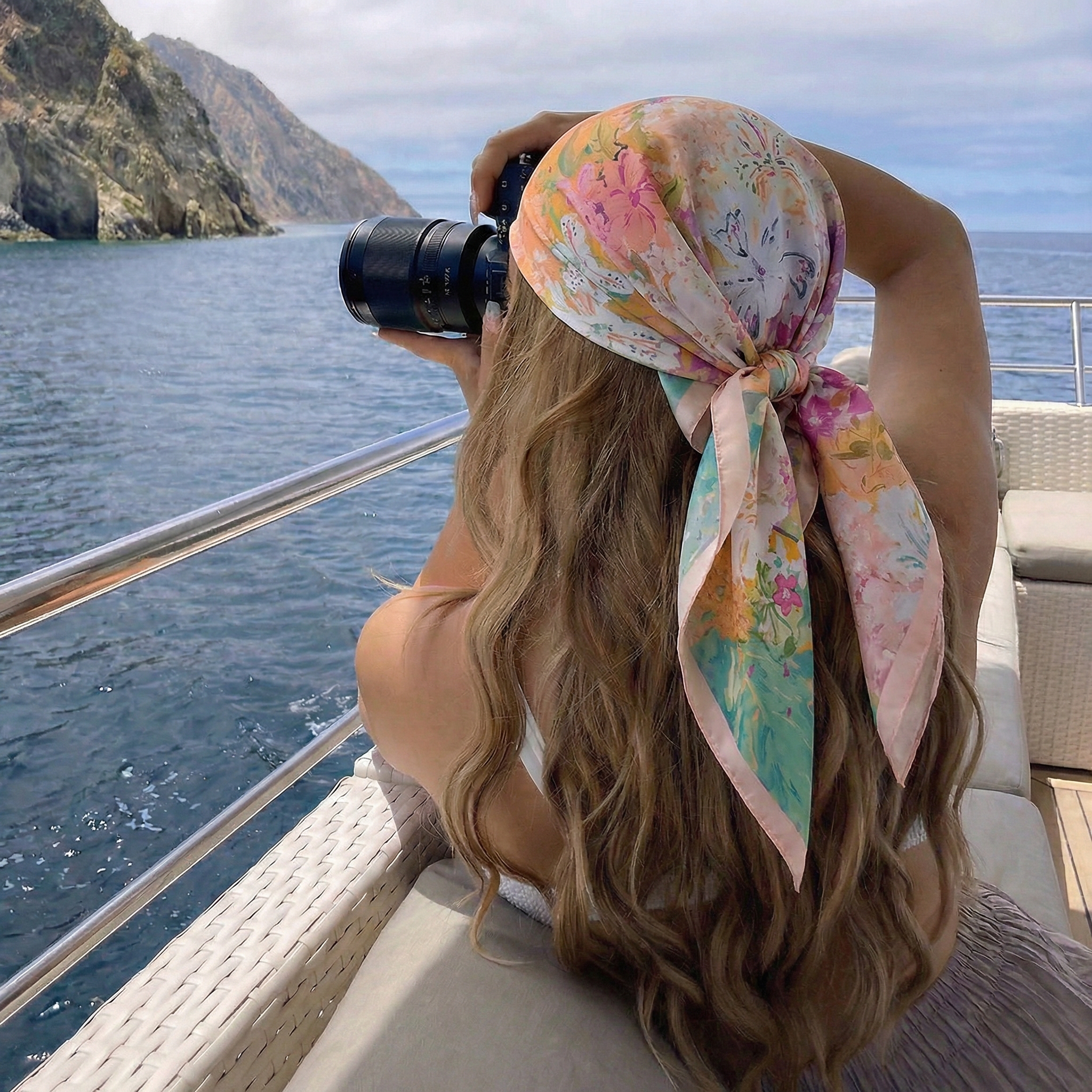 70*70 センチメートル正方形のシルクスカーフ女性のための - Women Fashion Necktie のレビューと価格