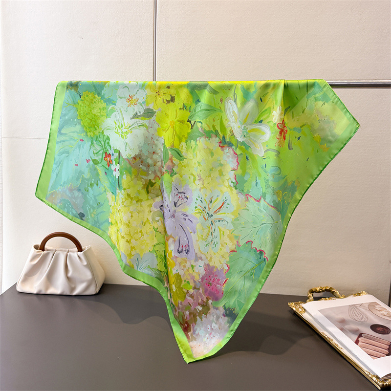 70*70 センチメートル正方形のシルクスカーフ女性のための - Women Fashion Necktie のレビューと価格