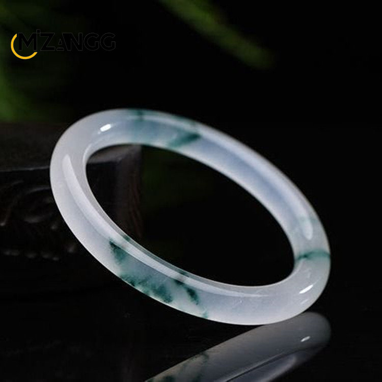 ナチュラルグリーンジェイドバングル,男性用高級ジュエリー,フ - Women Fashion Jewellery のレビューと価格