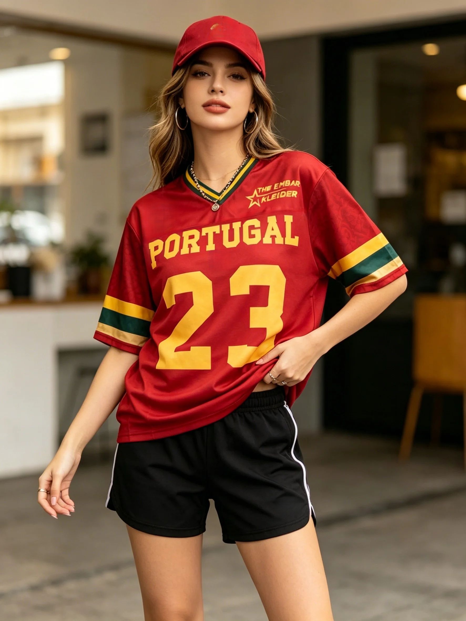 夏の女性のコントラストカラージャージー Tシャツポルトガル文 - Women'S Fashion Portugal のレビューと価格
