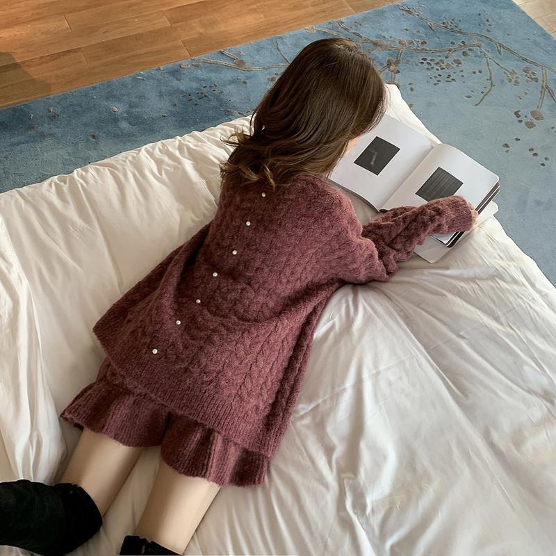 プレミアム韓国冬スタイルセット 厚手のニットセット 快適なオ - Women Fashion Outfits のレビューと価格
