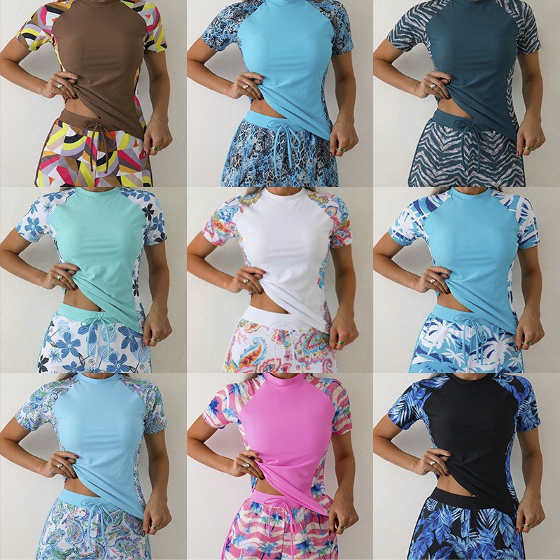 女性用タンキニ ショートパンツ付き クロップタンキニトップ  - Crop Top Women のレビューと価格