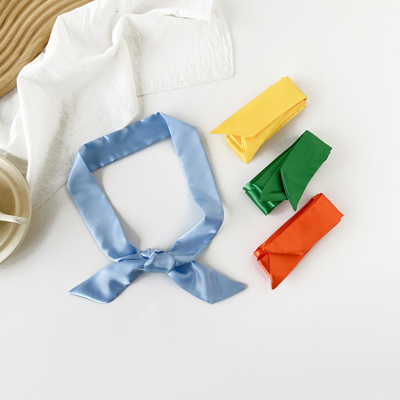 4 × 100 センチメートルサテンシルク狭いスカーフネッカ - Women Fashion Necktie のレビューと価格
