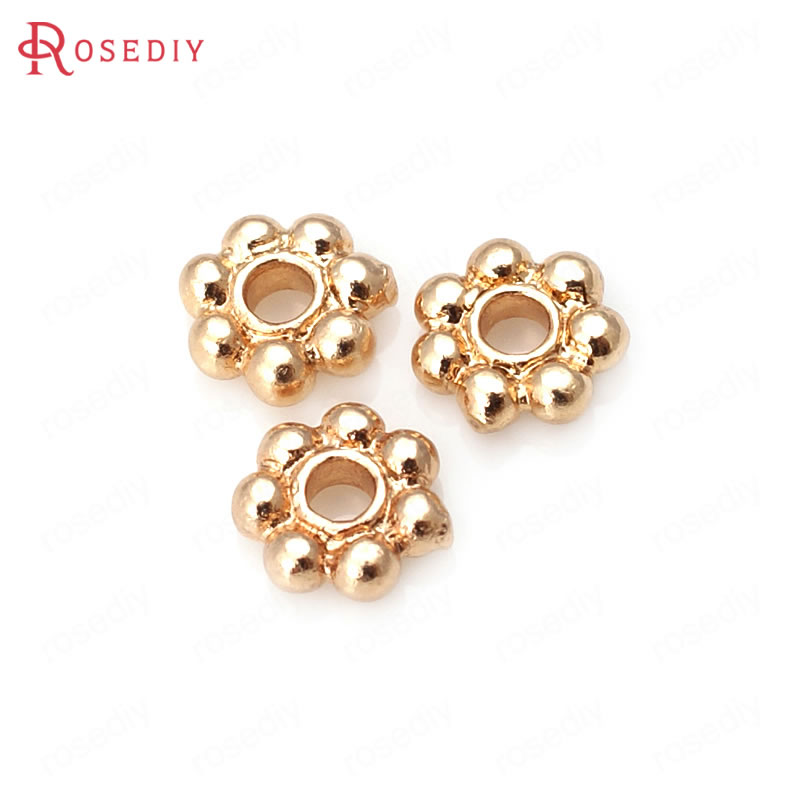 18K ゴールドカラー真鍮フラワースペーサーブレスレットビー - Women Fashion Jewellery のレビューと価格