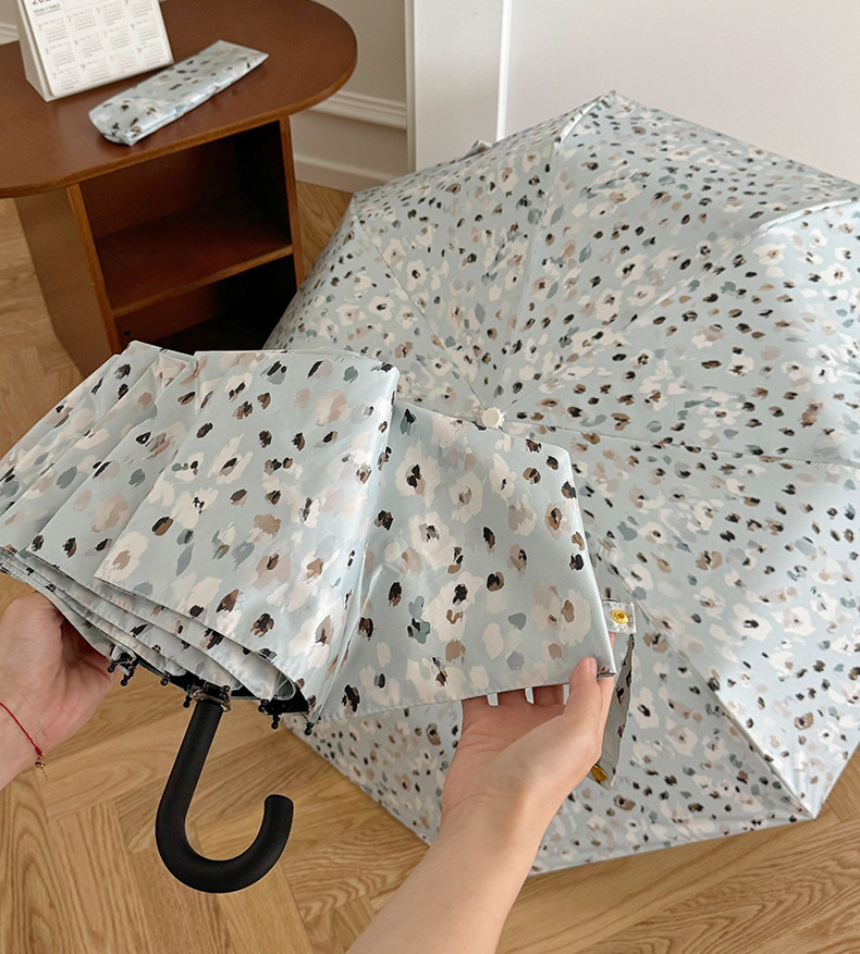 手動折りたたみ式ファッションプリント傘 女性用 UVカット  - Women'S Fashion Umbrella のレビューと価格