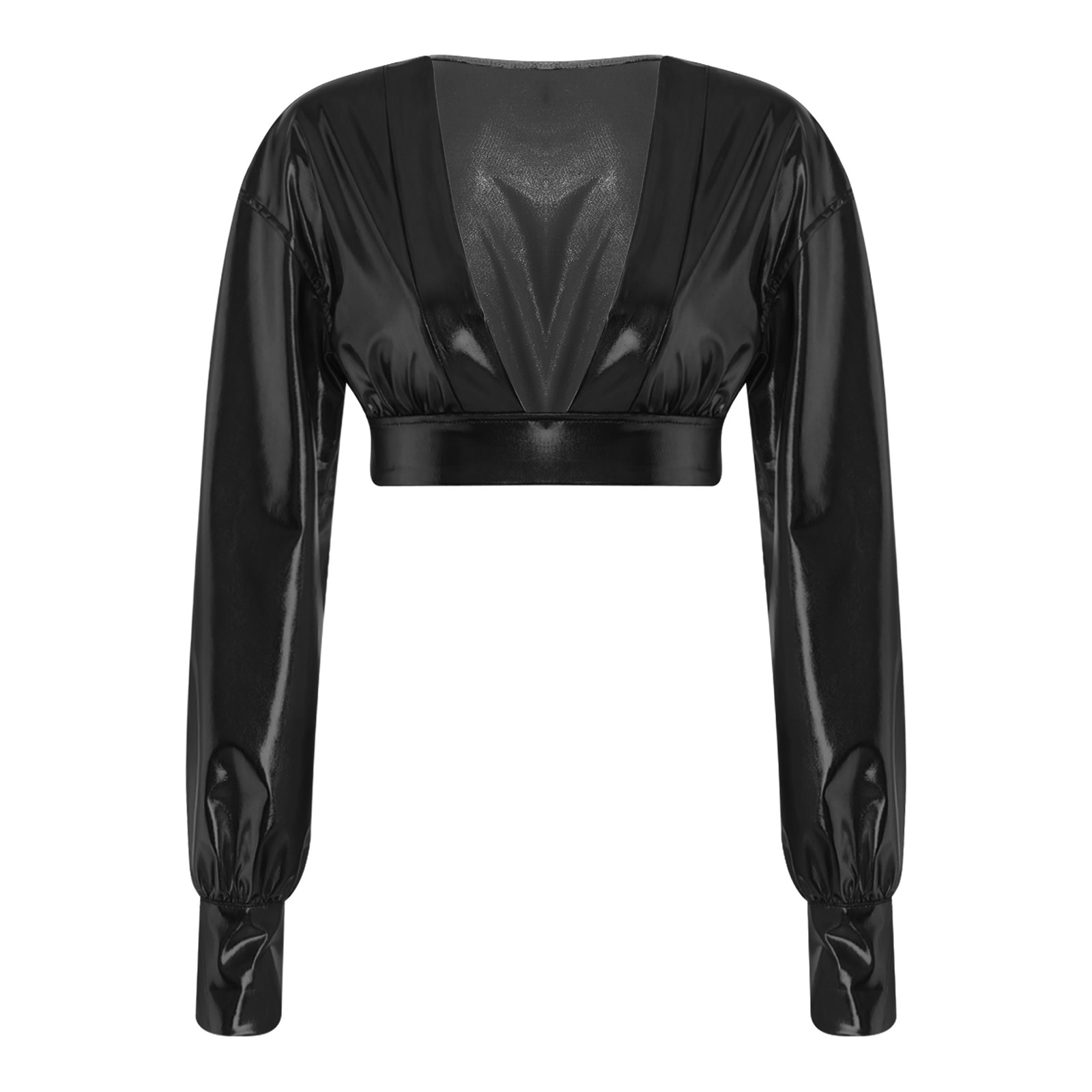 レディースY2Kメタリックシャイニーヒップホップクロップトッ - Crop Top Women のレビューと価格